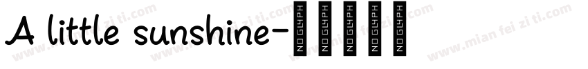 A little sunshine字体转换